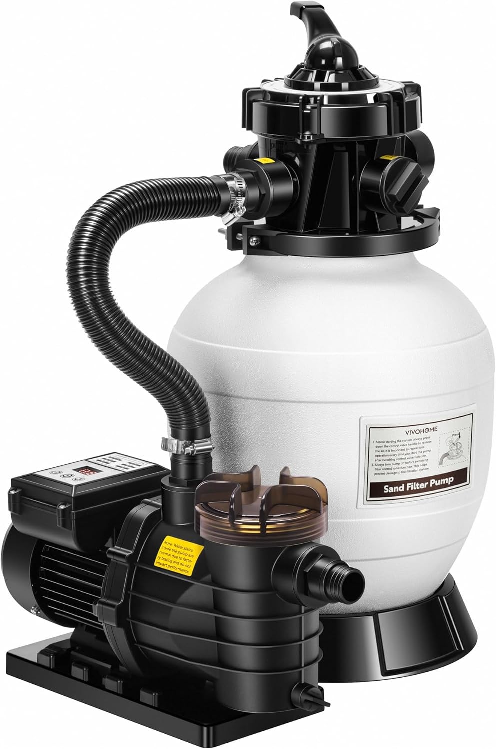 Upgraded 2087 GPH Sand Filter Pump w/Timer Fits in/Above Ground Pool Up to gallery
