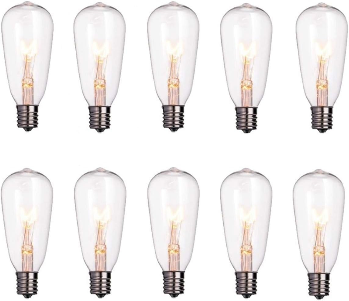 10 Pack Edison Replacement Light Bulbs for Outdoor String Lights, ST40 7W E17 Ba gallery
