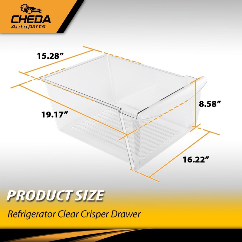 Upper Clear Crisper Pan Drawer Compatible With Frigidaire Refrigerator 240351061 gallery