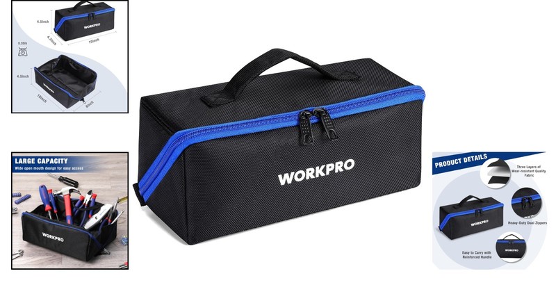 Versatile 10" Fabric Tool Bag with High-Quality Zippers for Easy Access gallery