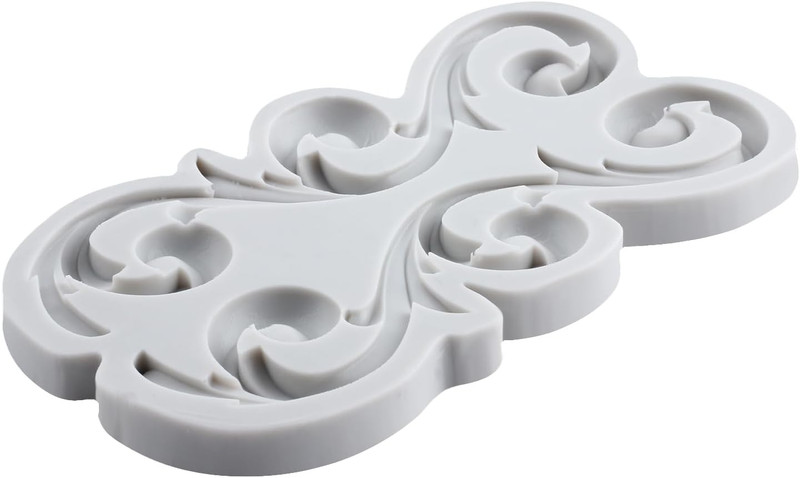 Baroque Scroll Relief Silicone Mold Curlicues Lace Filigree Polymer Clay Molds gallery