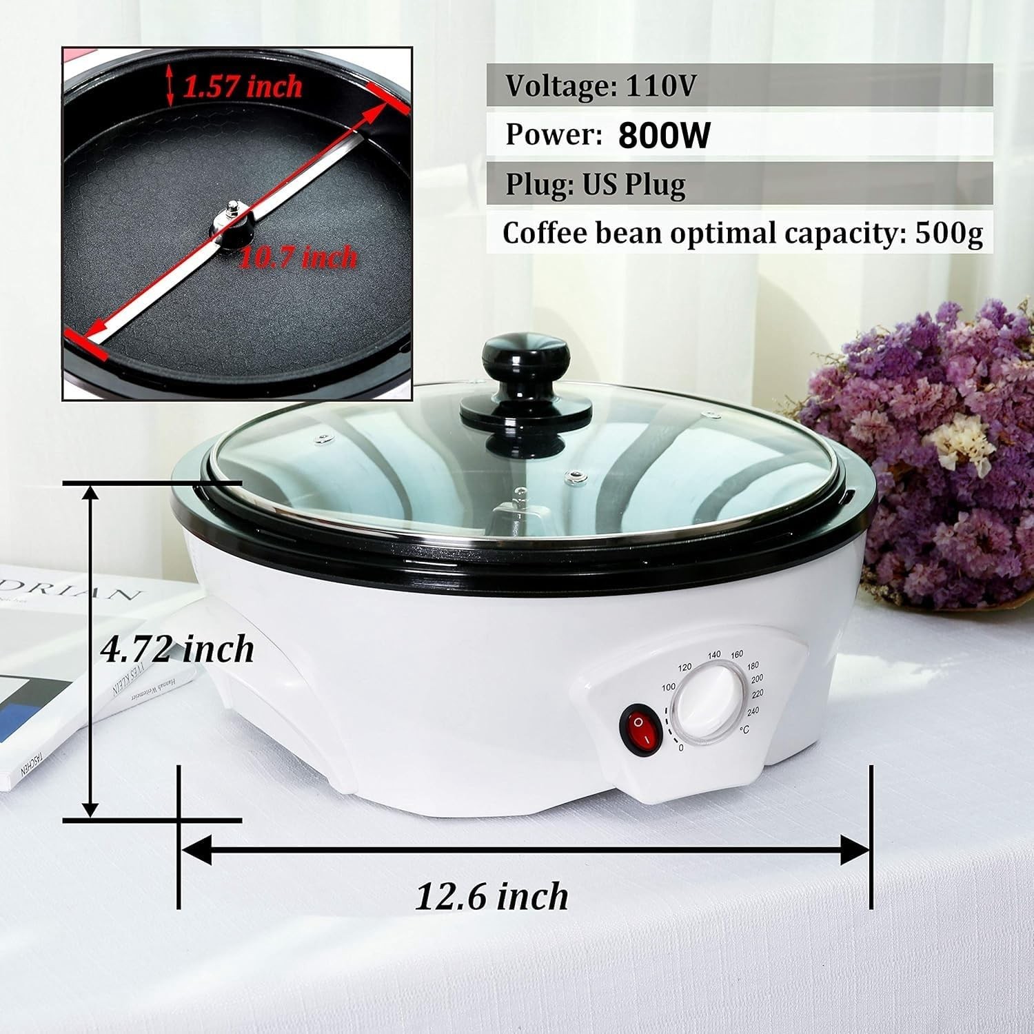 LUEUR Electric Coffee Roasters For Home Use,Coffee Bean Roaster Machine Coffee gallery