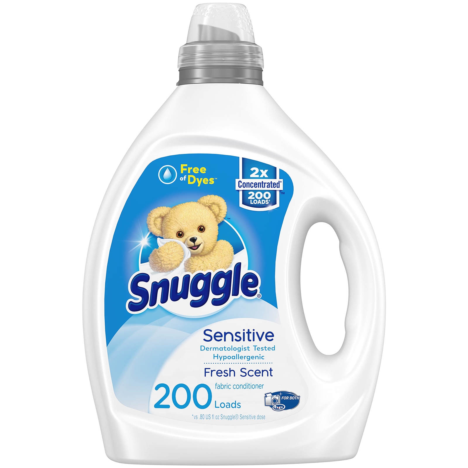 Snuggle Liquid Fabric Softener, Dye Free for Sensitive Skin, 2X Concentrated, gallery