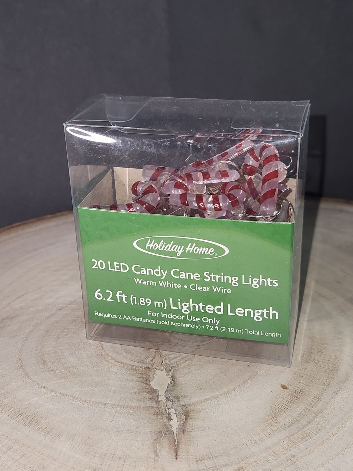 Holiday Home LED Miniature Candy Cane Lights For Indoor Use Only 6.2ft~NEW~RARE gallery