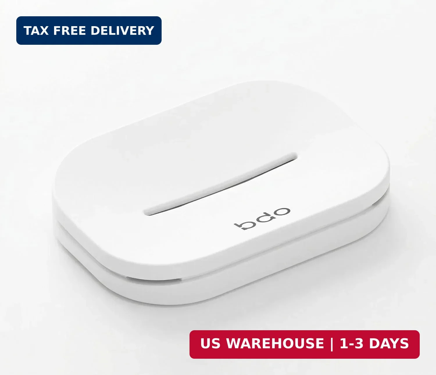 Rectangular Soap Dish with Drain, Double Layer Design, Quick Draining Soap Holde gallery