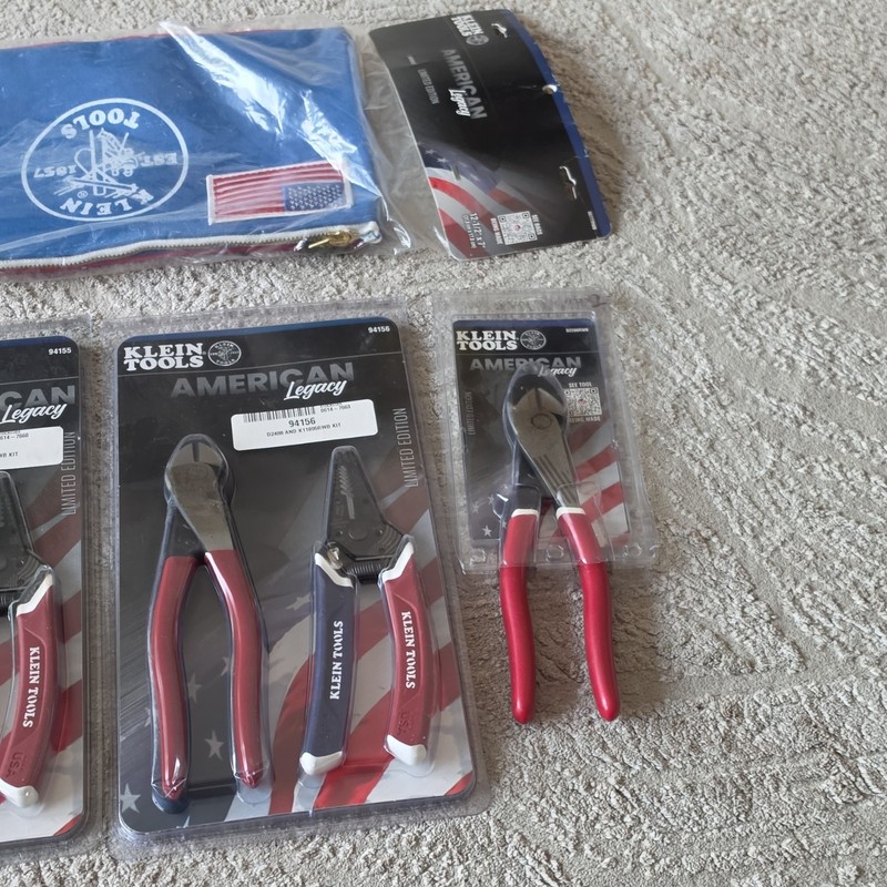 Klein Tools American Legacy 7pc Tool Set Pliers/Stripper/Screwdriver + Bag gallery