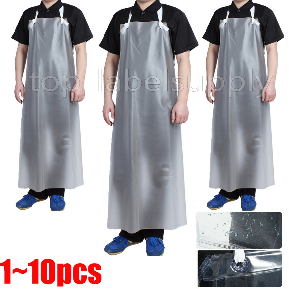 PVC Clear Apron Cooking Waterproof Butcher CKitchen Chef atering Restaurant gallery