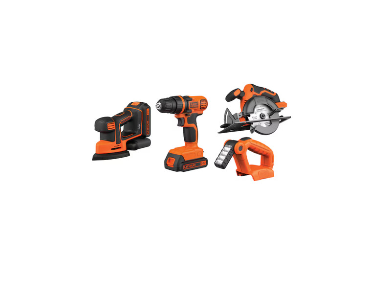 BLACK+DECKER 20V MAX 4-Tool Cordless Combo Power Kit - Black/Orange New in Box gallery