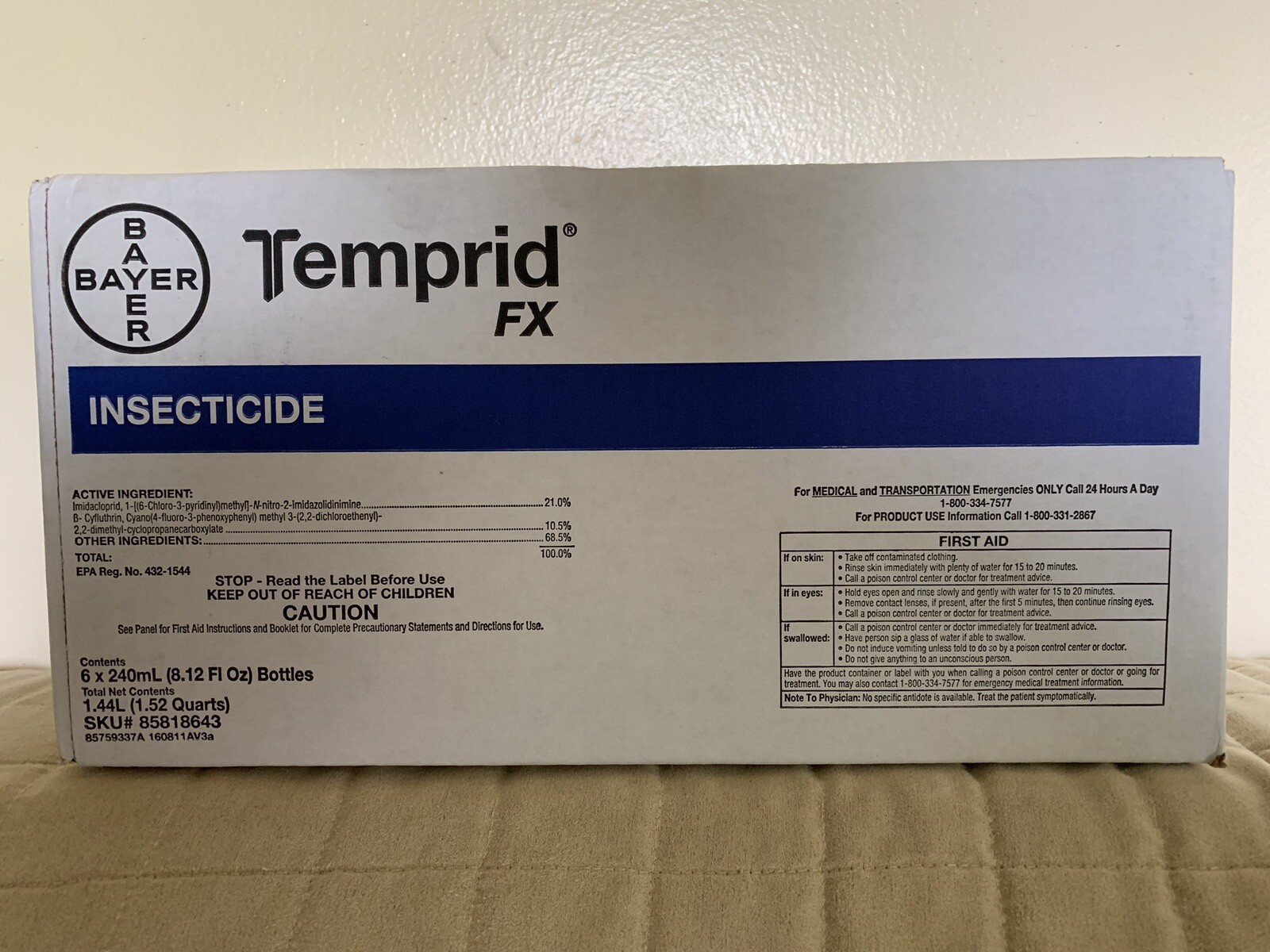 Temprid FX 240ML Insecticide Bed Bug Spray Make Up To 30 Gallons 8.12oz gallery
