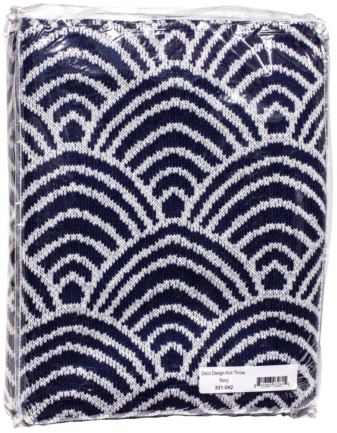 Deco Design Knit Throw Blanket Navy Blue Cottage Acrylic For Chair Sofa Bedford gallery