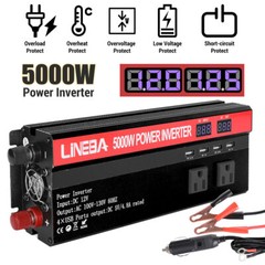 Convertidor De Corriente 5000W Para Autos Carros DC 12V a 110V AC Inversor y USB