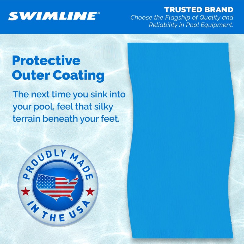 Swimline LI184820 18' Solid Blue Round Above Ground Swimming Pool Overlap Liner gallery