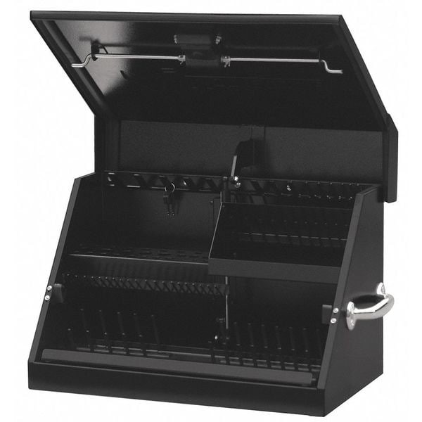 Montezuma Sm200b Triangle Top Chest, Black, Steel, 23-1/2 In W X 13-3/4 In D X gallery