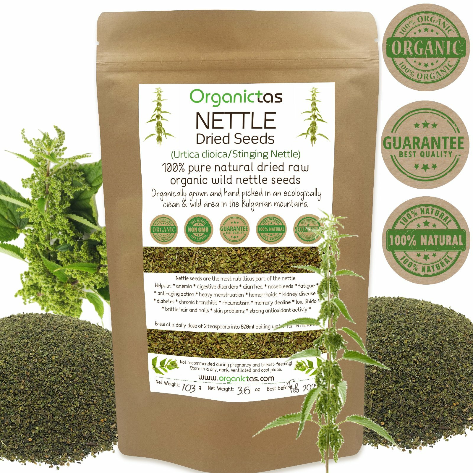 Stinging Nettle Seeds Dried Premium Quality Organic Urtica Dioica 25g-200g BIO gallery