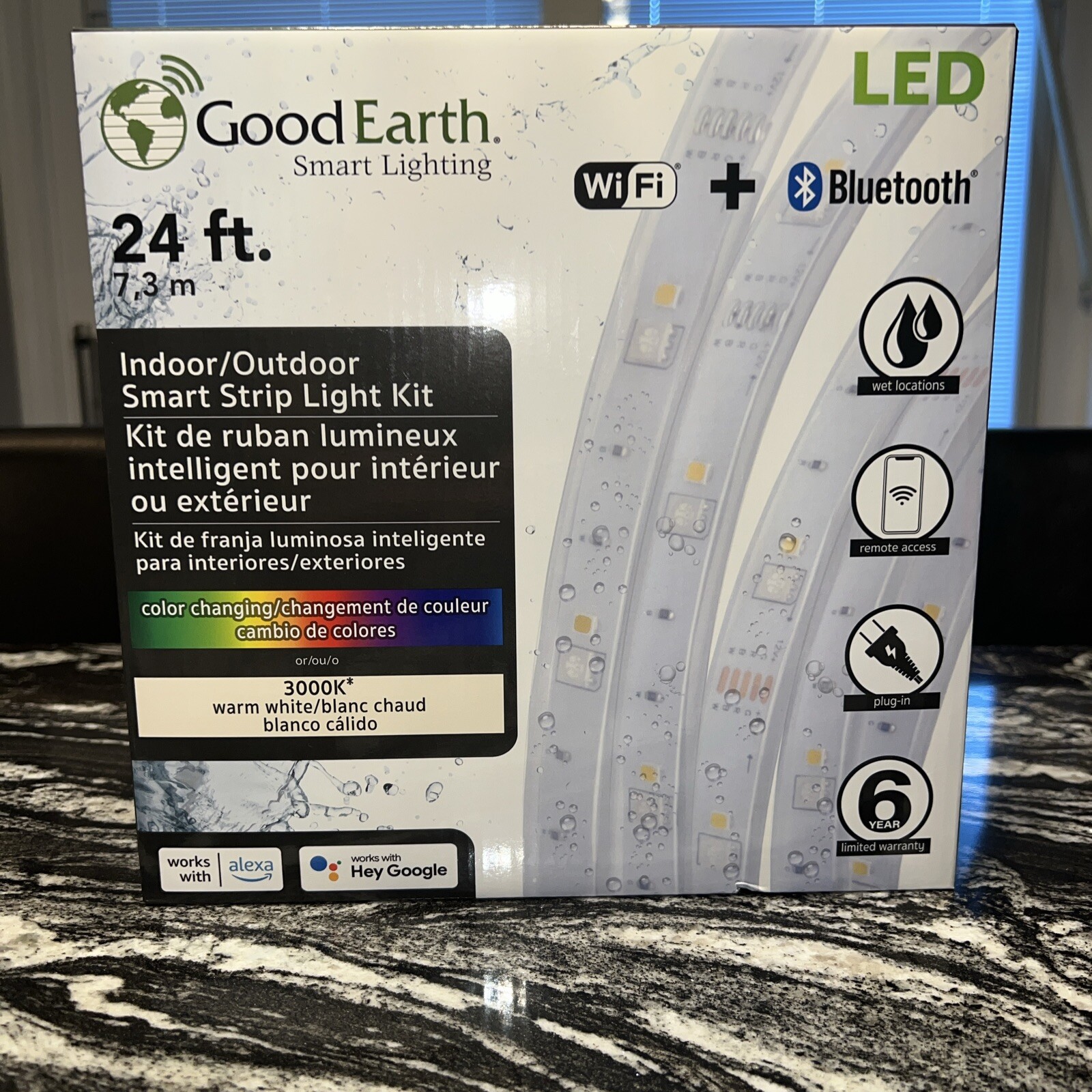 Good Earth Lighting 24ft Smart Plug-in LED Strip Light in White, Multicolor 🔥 gallery