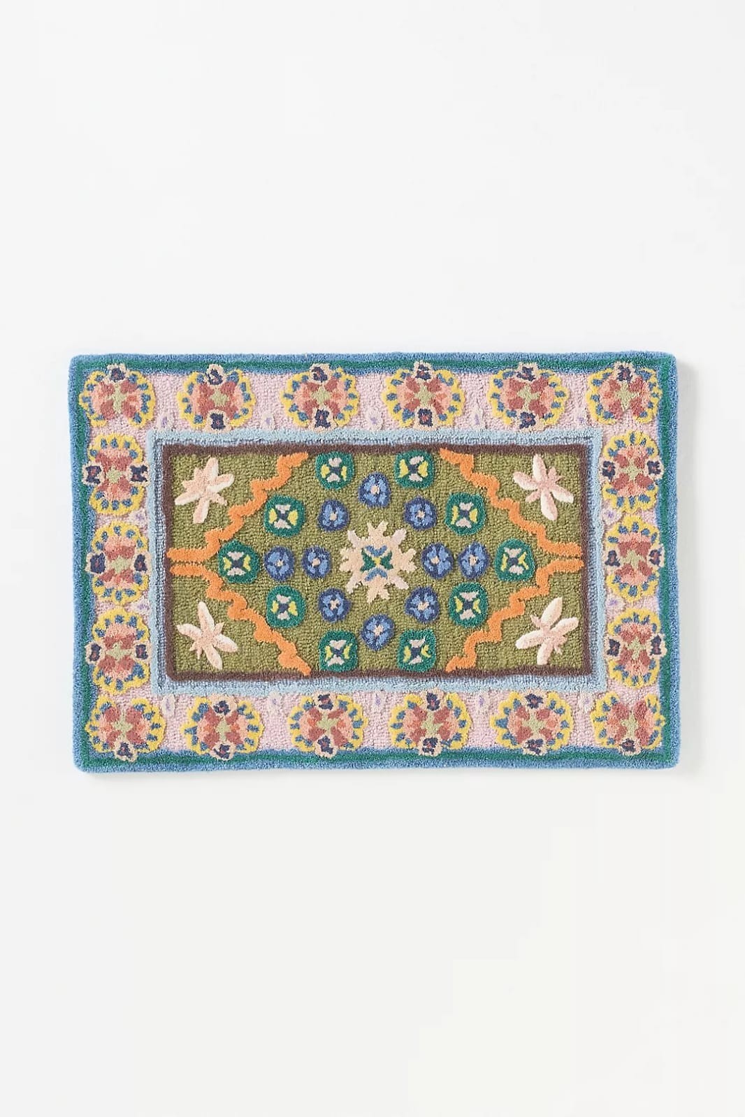 Annora Hand Tufted 100% Wool Dragonfly Border Rug Anthropologie Rugs for Office gallery