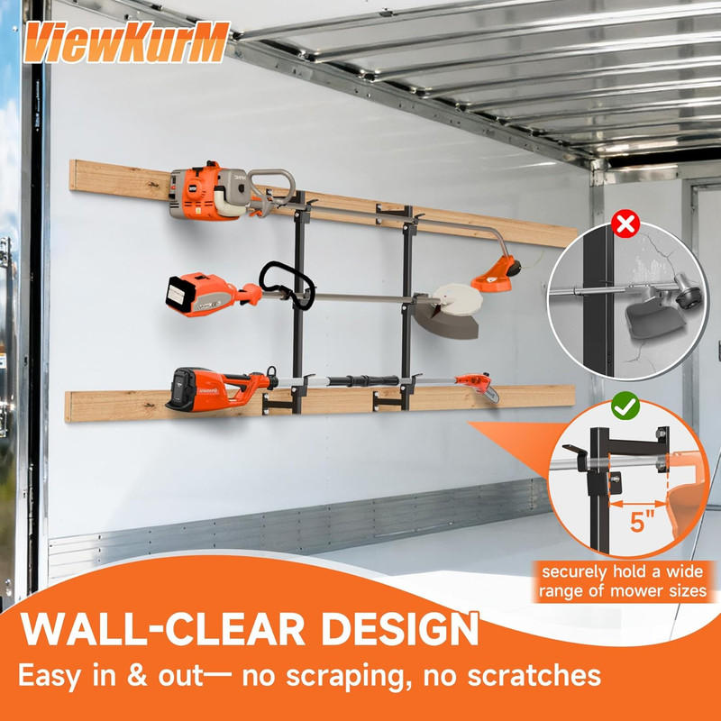 Weed Eater Rack for Enclosed Trailer,Landscape Trimmer Racks,Weed Eater Rack&Han gallery