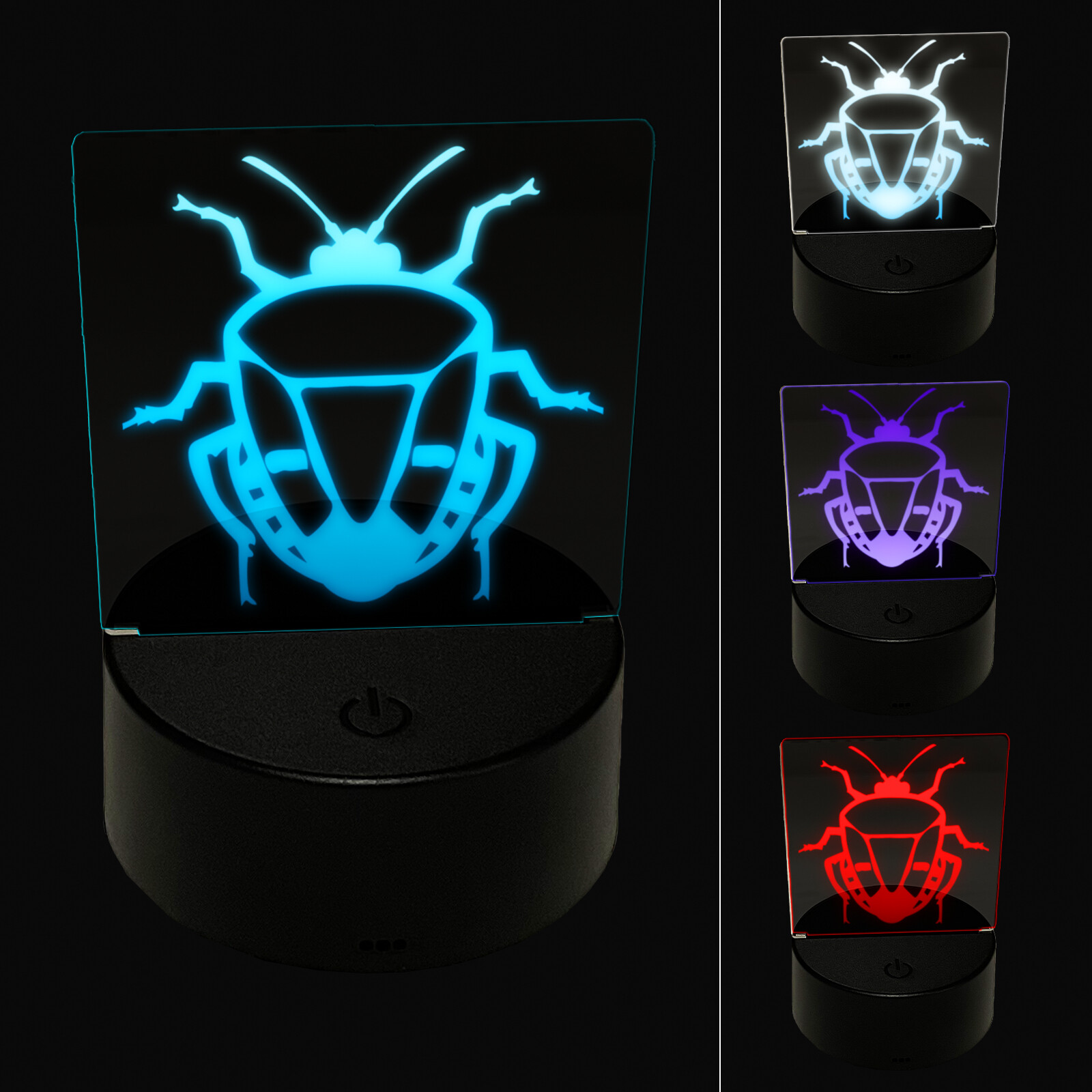 Man Faced Stink Bug Insect 3D Illusion LED Night Light Sign Lamp gallery