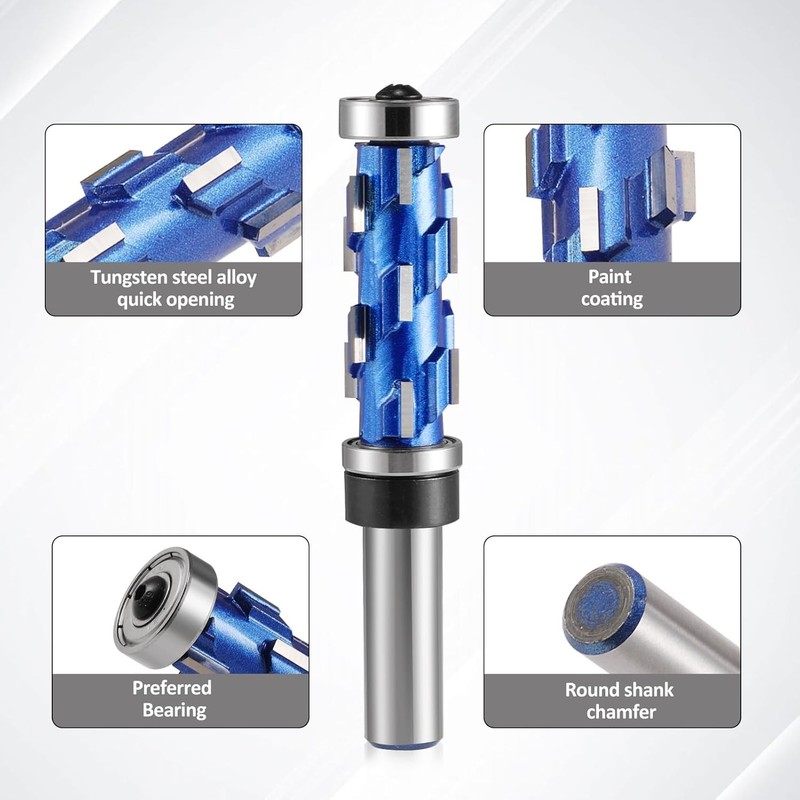 1/2" Shank Flush Trim Router Bit Double Bearing Spiral Trimming Milling Cutter gallery