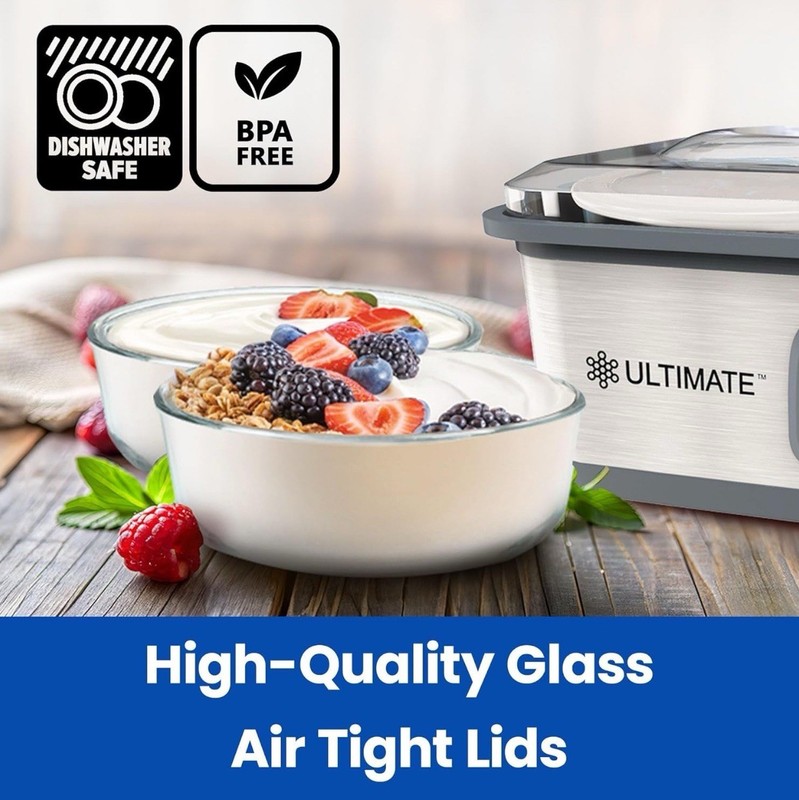 Ultimate Probiotic Yogurt Maker 2 Pack 1-Quart Glass Containers (4 Cup) gallery