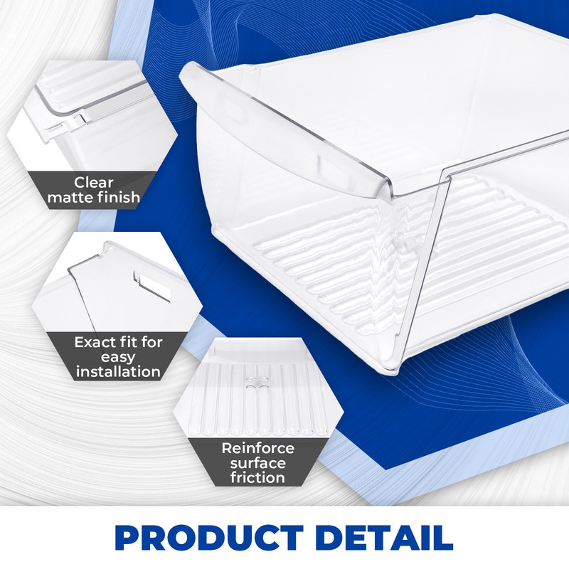 For 240351061 Upper Crisper Pan Drawer Compatible with Frigidaire Refrigerator gallery