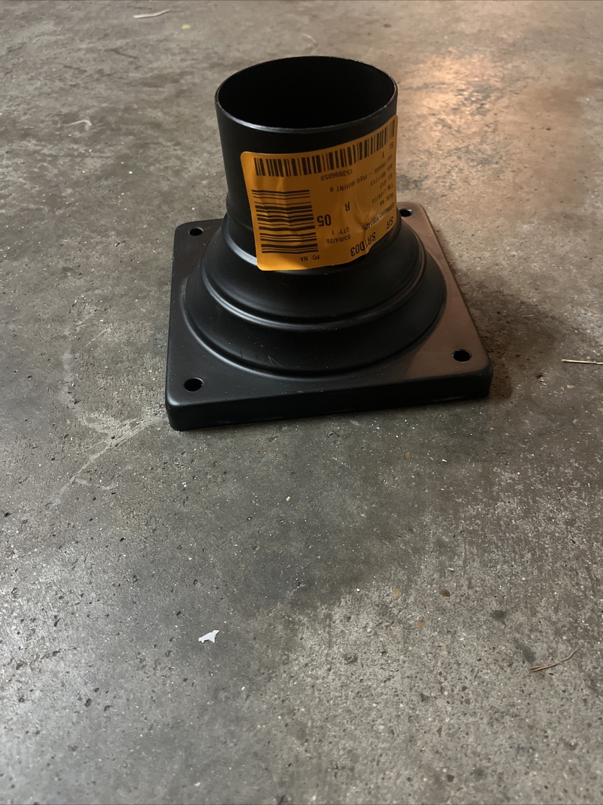 Square Pier Mount Base Black 6" 1007199966 for Outdoor Post Light Fixtures gallery