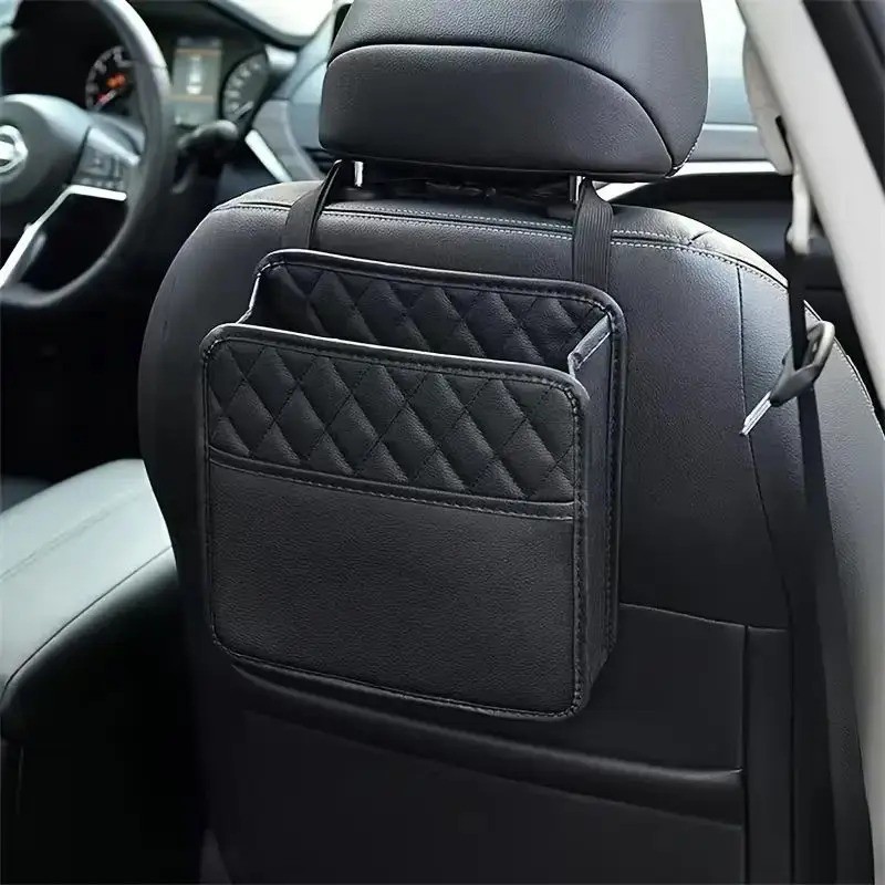 PU Leather Car Seat Organizer Storage Bag All Vehicle Models Auto Accessory gallery