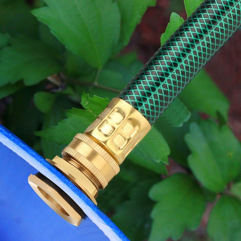 WADEO Rain Barrel Connector Kit Linking Kit with Two 12 Inch Hoses & 4 Fittings gallery