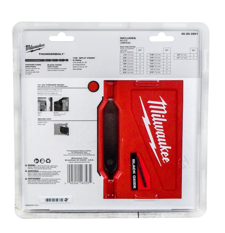 Milwaukee Thunderbolt Black Oxide Drill Bits - 21-Pc. Set, Model# 48-89-2801 gallery