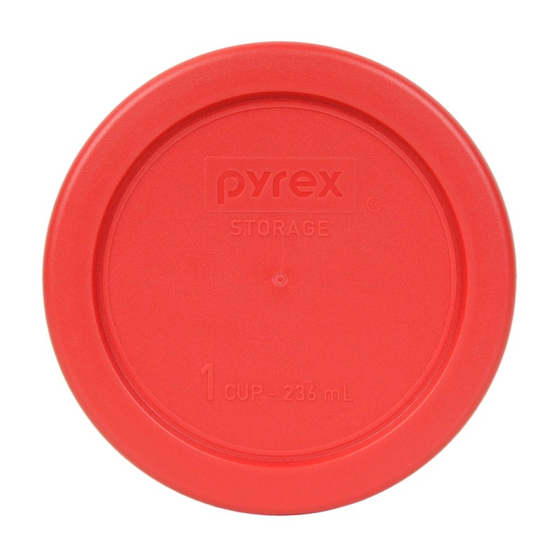 Pyrex 4" Storage Plastic Red Lid Storage Cover 6PK For 1 Cup Bowl Dish 7202-PC gallery