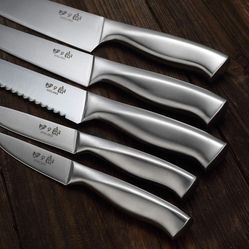 Knife Set, 8 Piece German Stainless Steel Hollow Handle Manual Knife Sharpene... gallery