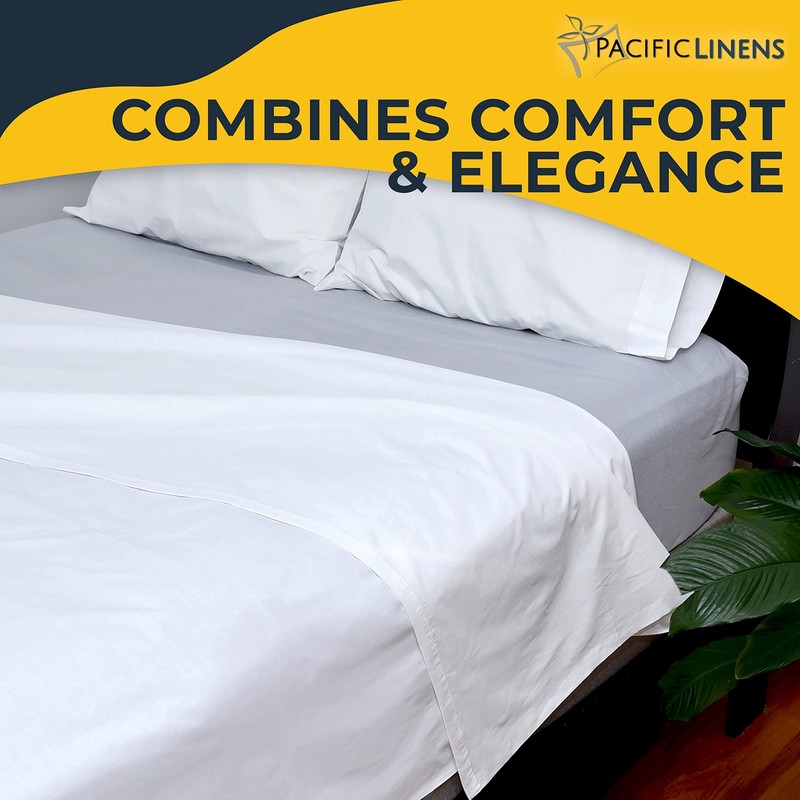 Solid White, Flat Bed Sheets, 1-Piece, 200 Thread Count Poly-Cotton Blend, gallery