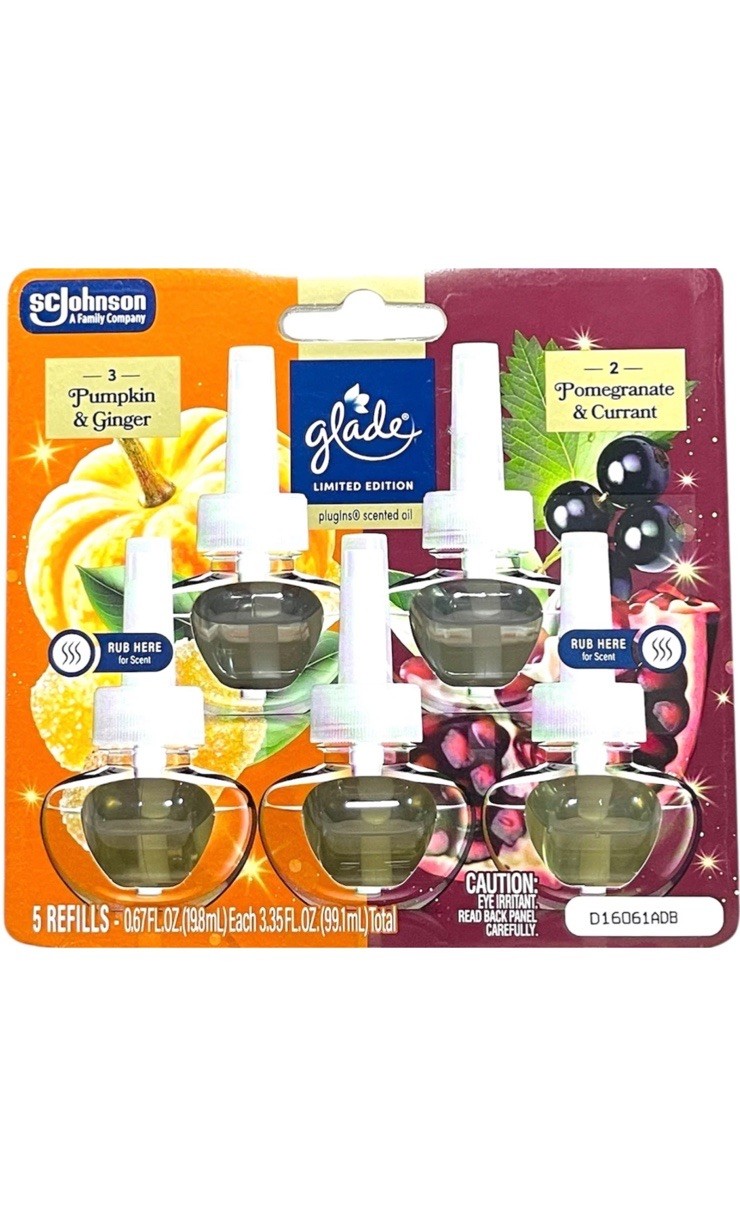 Glade Plugin Scented Freshner 3) Pumpkin & Ginger 2) Pomegranate & Currant gallery