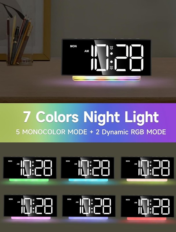 Extra Loud Alarm Clock for Heavy Sleepers Adults,Teens,Kids,Rainbow Clock for... gallery