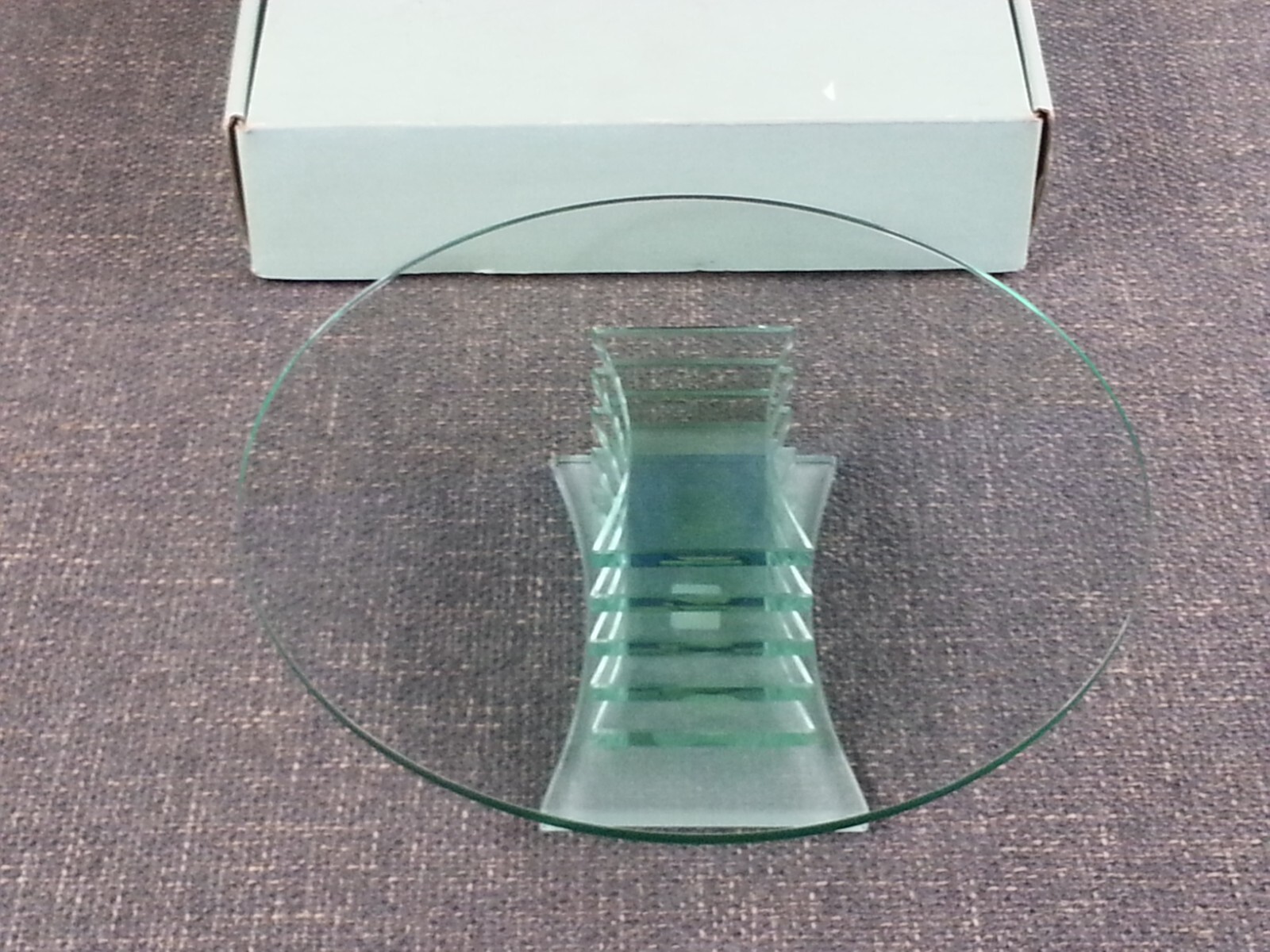 Partylite 8.5 Inch Glass Stratus Candle Holder With Box gallery