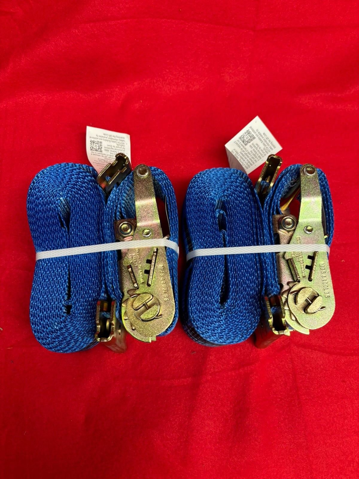 2 US Cargo Control E-Track Ratchet Straps 2 Inch x 20 Foot Heavy Duty Blue gallery