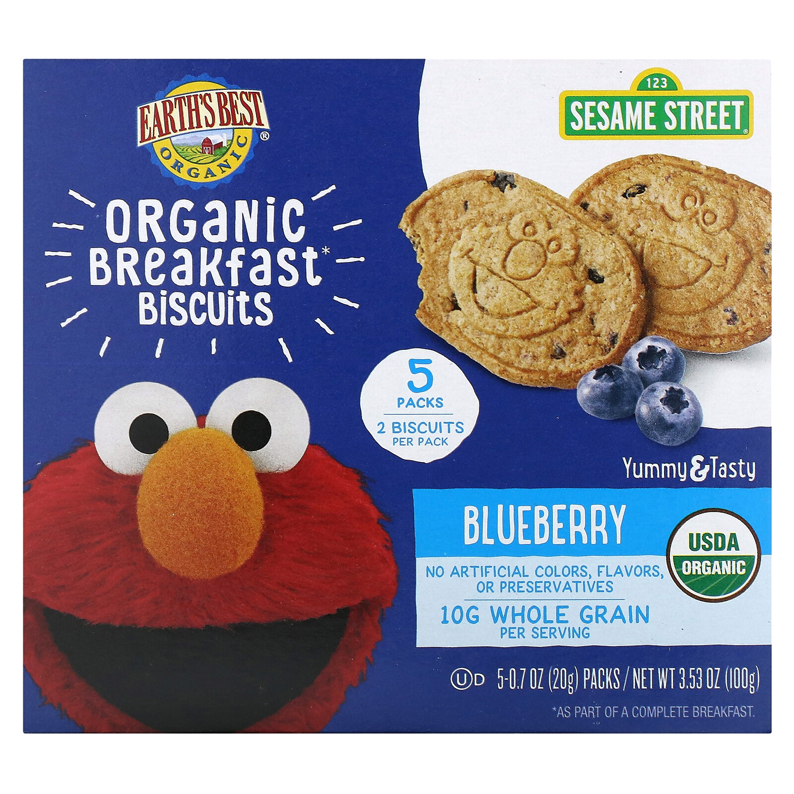 Organic Breakfast Biscuits, 2 Years and Up, Blueberry, 5 Packs, 0.7 oz (20 g) gallery