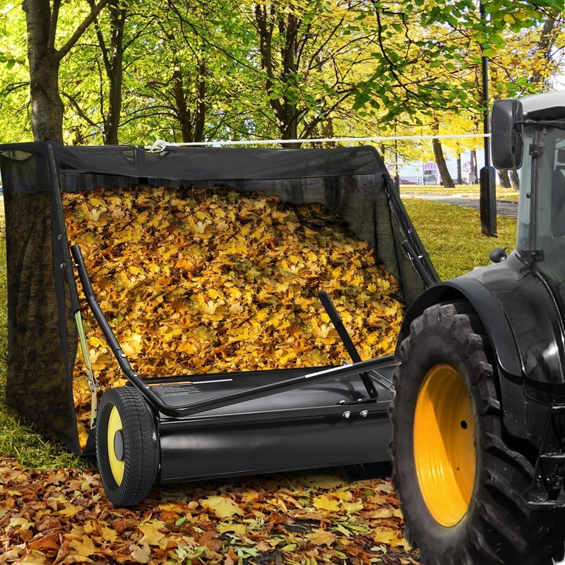 50'' Lawn Sweeper Tow Behind Pull Behind Lawn Sweeper Leaf & Grass Collector gallery