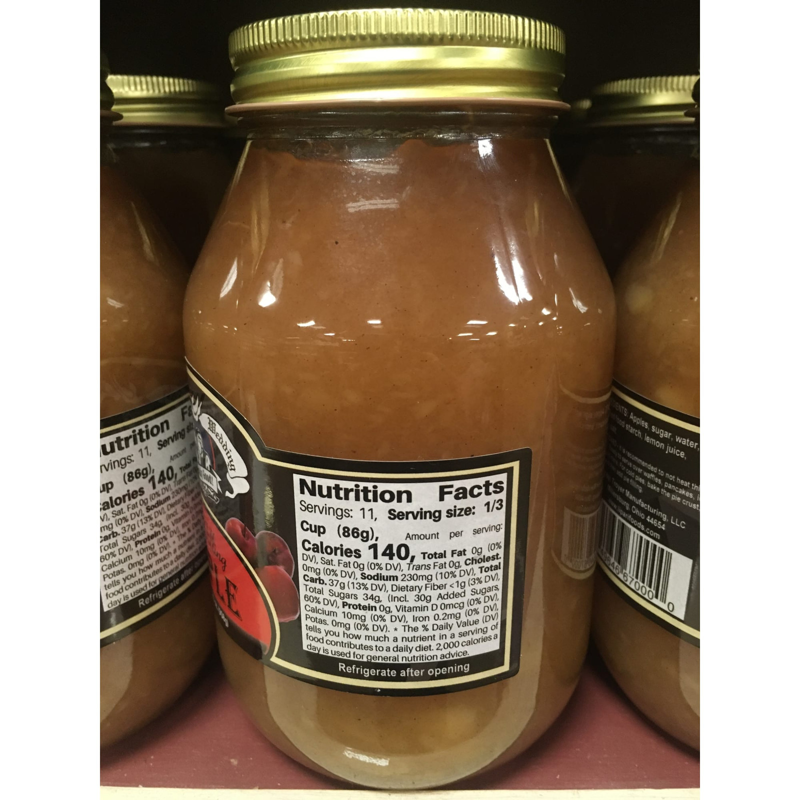 Amish Wedding Apple Pie Filling Pre Cooked Real Natural Flavor 32 Oz Jar gallery