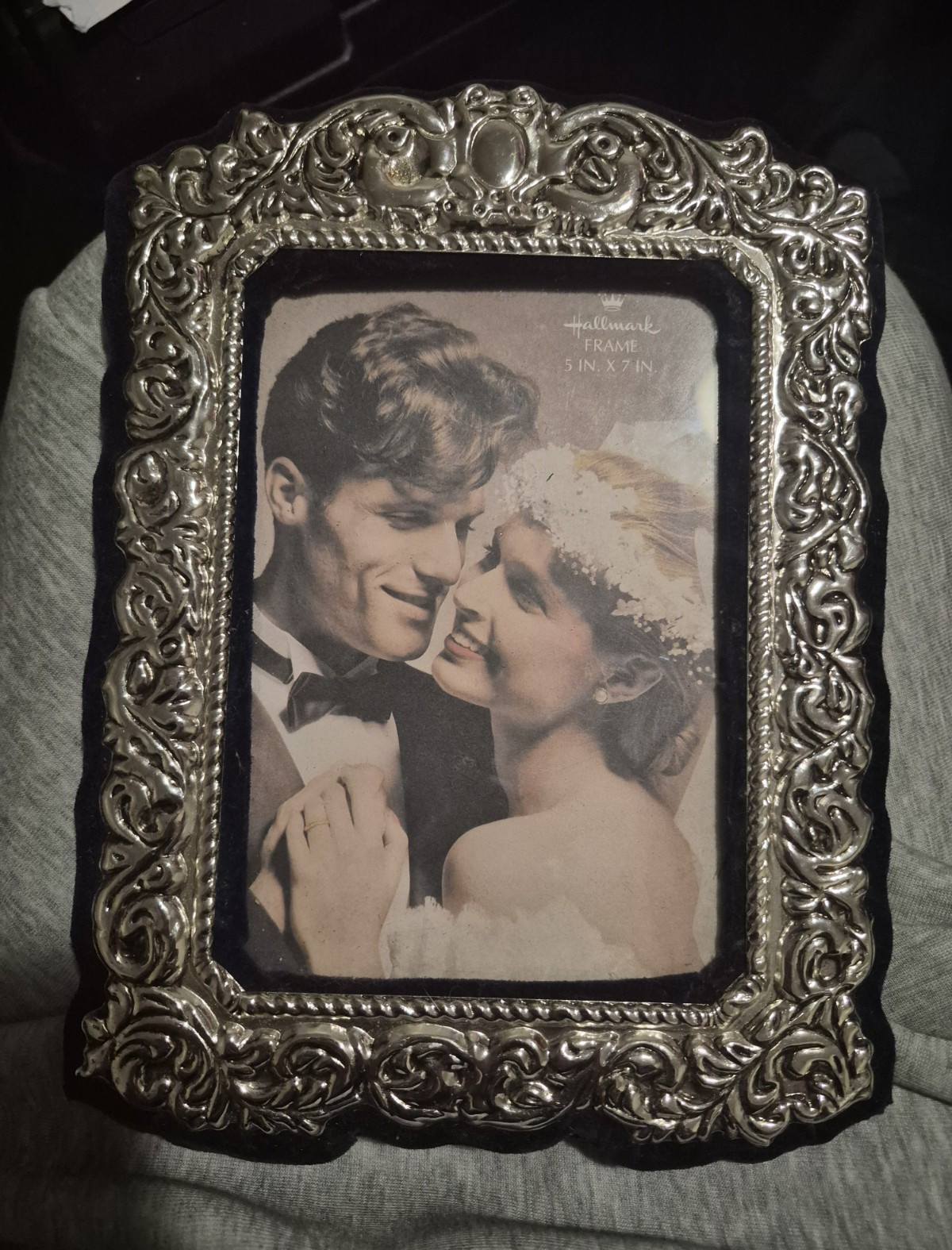 Hallmark Ornate Silver Metal Photo Frame Floral & Nature Rectangle Holds 5x7 in gallery