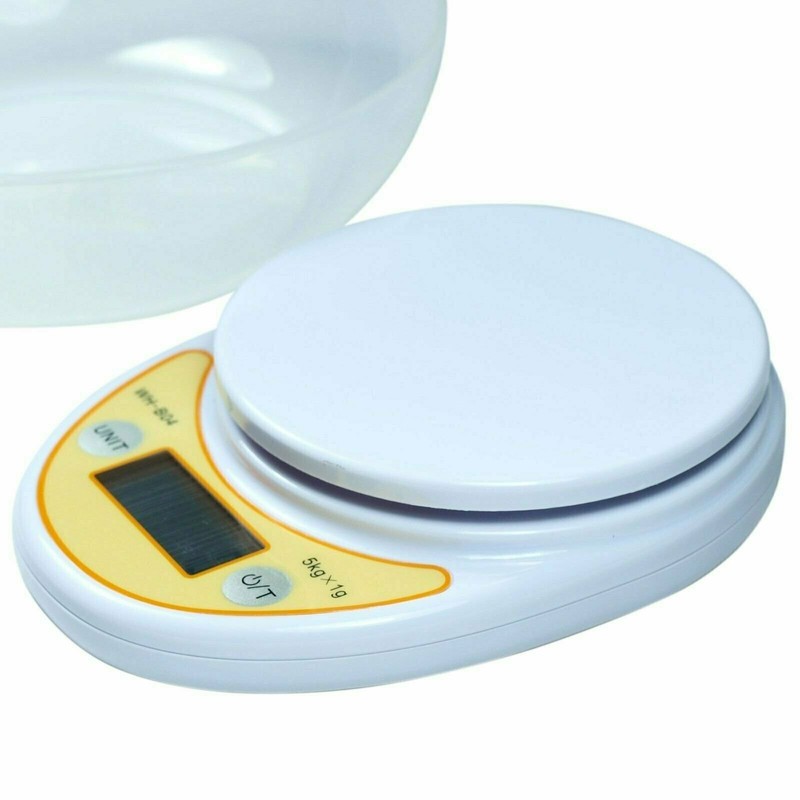 Compact 5Kg /11lbs Digital Kitchen Diet Food Scale - Removable Bowl New gallery