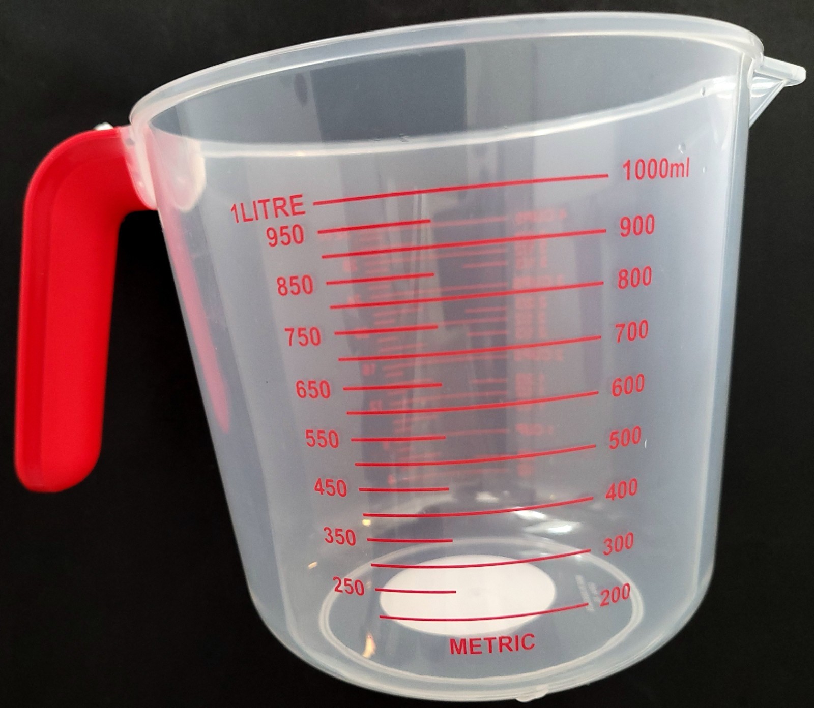 4 Cup (1 liter) Measuring Cups Polypropylene Calibrated oz & mL 1/Pk Red Handle gallery