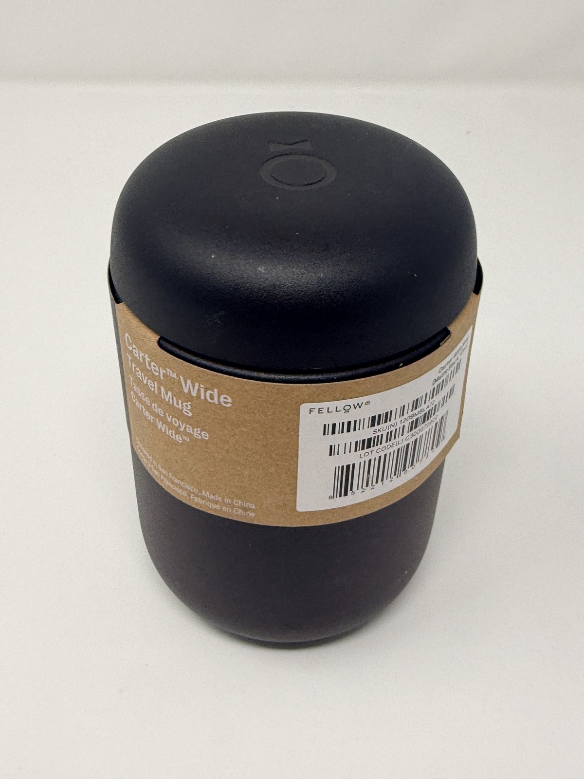 FELLOW Carter Wide Travel Mug 12oz Matte Black Leak-Proof Ceramic Coated gallery