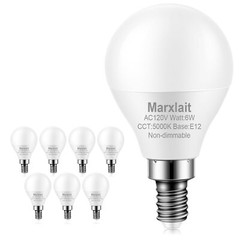 8 Pack E12 Ceiling Fan Light Bulbs 60W Equivalent Daylight White 5000K Sma