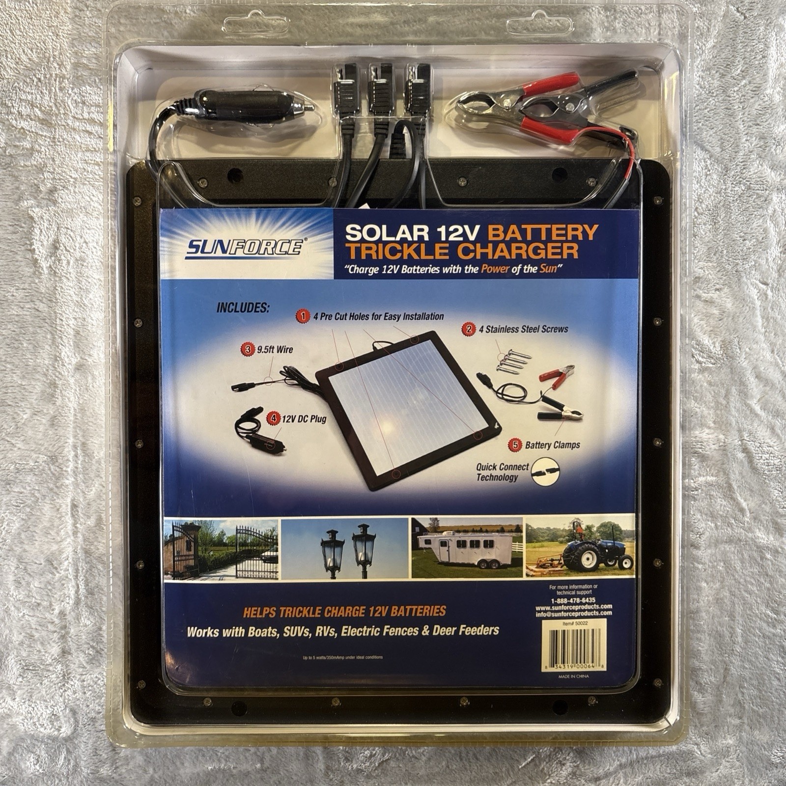 SUNFORCE Solar 12V Battery Trickle Charger 50022 5 WATT gallery