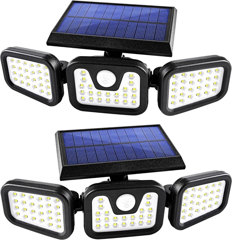 2 Pack LED Motion Sensor Solar Lights ,Outdoor IP65 Waterproof Security Lamp gallery