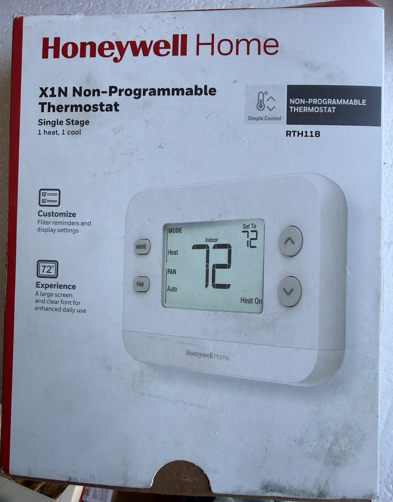 Honeywell Home RTH11B X1N Non-Programmable Thermostat Single Stage Heat/Cool gallery