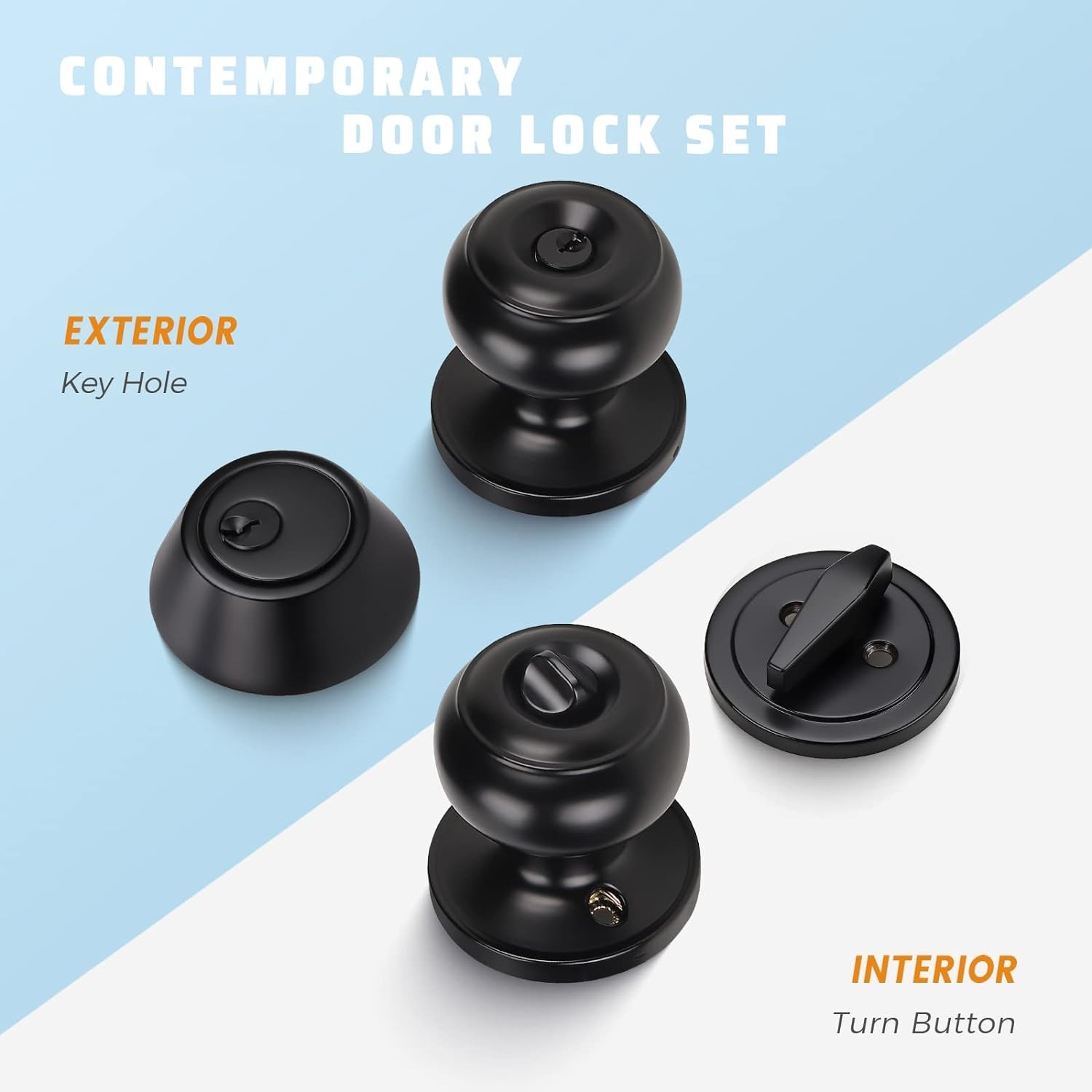 KNOBWELL 6 Pack Entry 6 Pack, Single Keyed Deadbolt Lockset - KEYED ALIKE gallery