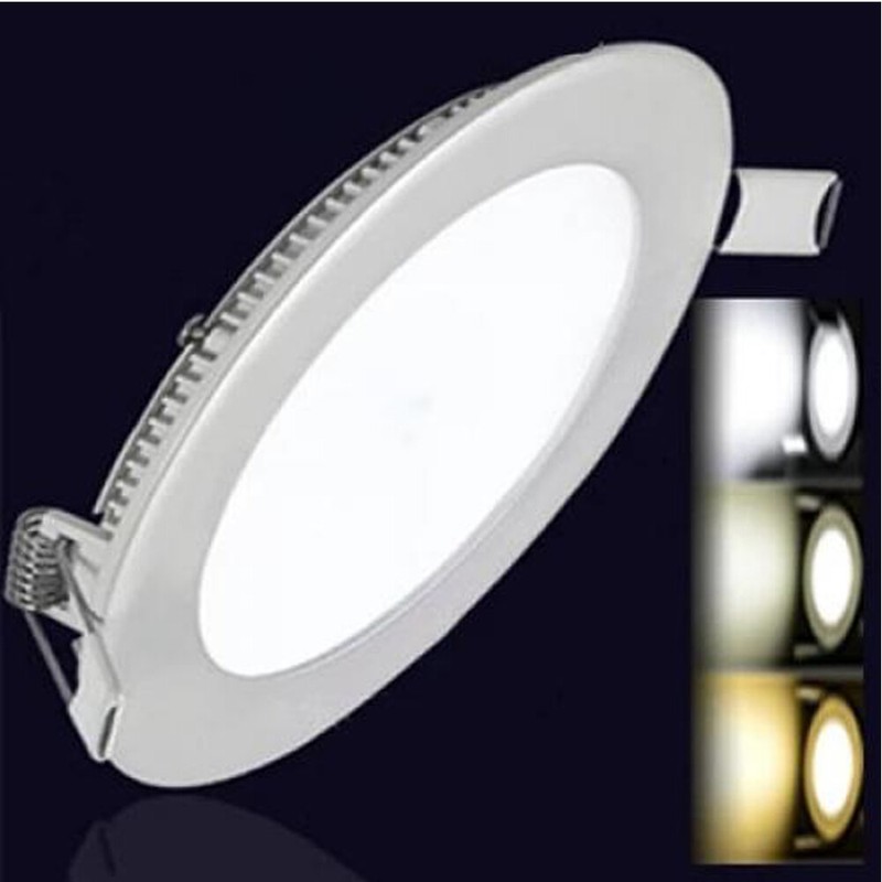 Recessed Led Panel Ceiling Light Round Square 3W 3in,9W 5in,12W 6in,18W 8in 110V gallery