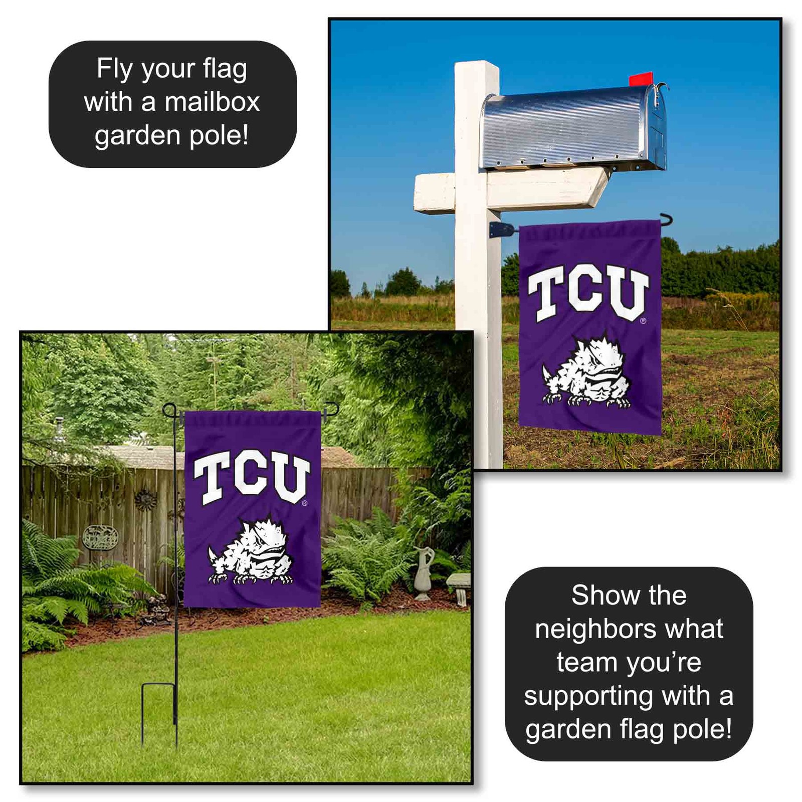 TCU Garden Flag Yard Banner gallery